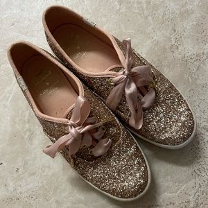 Kate spade x Keds rose gold sneakers